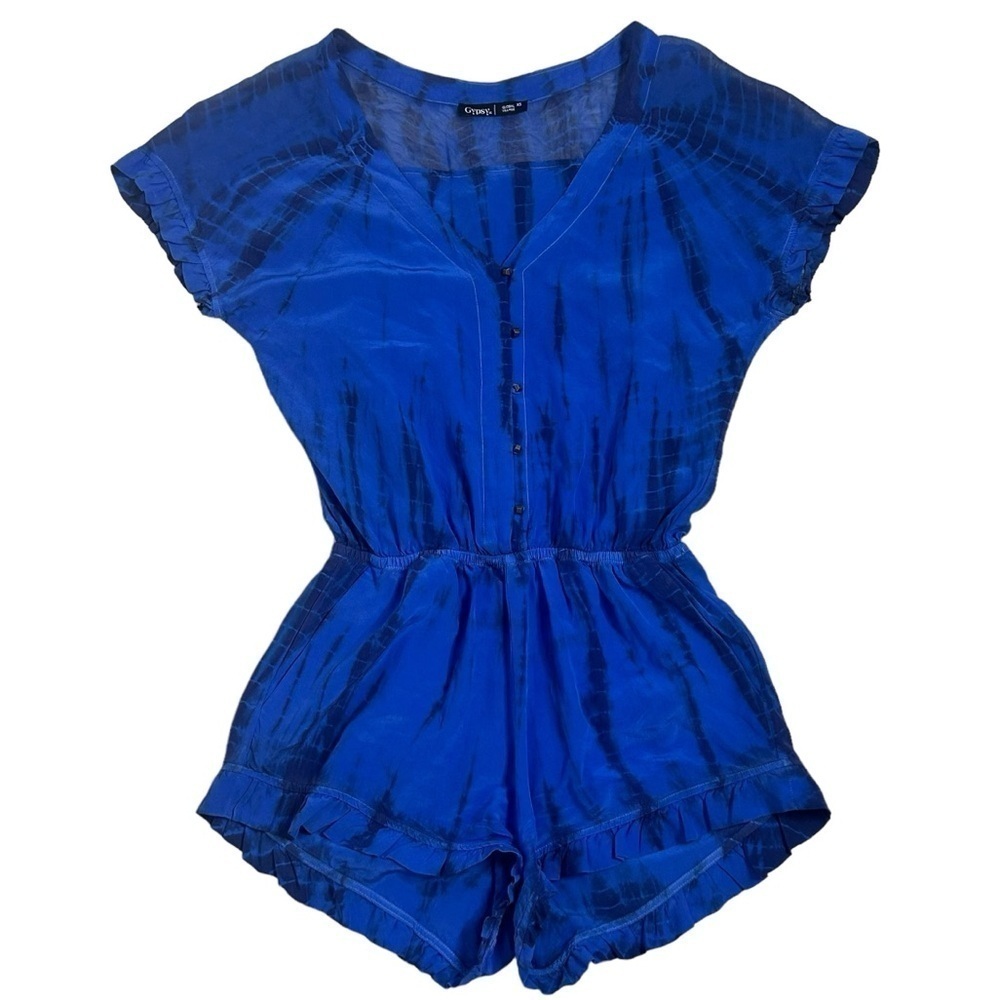 Gypsy 05 Blue Tie Dye Silk Romper